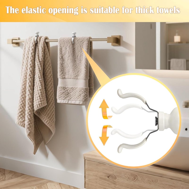 YANGSHUO Towel Clips Holder Kitchen:2 Pack Metal Towel Clips - Rust & Heat Resistant Towel Holder for Oven Handle, Dishwasher, Bathroom, Gift for Women Mom - Image 5